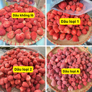   HỎA TỐC  Dâu Tây Sấy Thăng Hoa Đủ Size Dâu VIP -Dâu Lớn - Dâu Vừa - Dâu Bé Dâu Sấy Thăng Hoa Giòn Chua Ngọt 