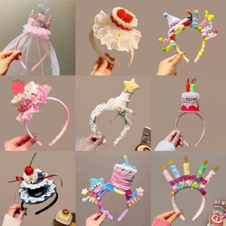 CC66 Cài tóc băng đô bờm tóc bánh sinh nhật HAPPY BIRTHDAY  bánh kem nhiều mẫu xinh xắn dễ thương BULL.SHOP