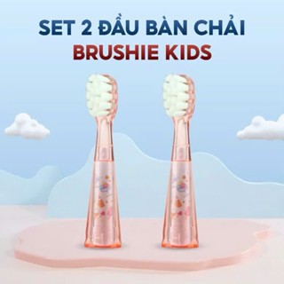 Sét 2 đầu bàn chải điện cho bé Brushie Kids thay thế hai màu xanh và hồng