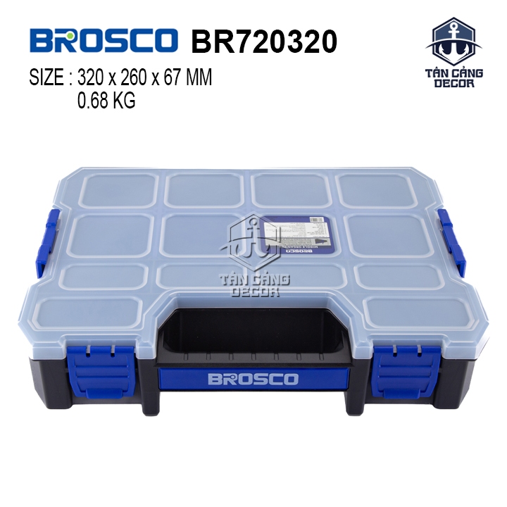 Hộp Đựng Linh Kiện 14 Ngăn Brosco BR720320