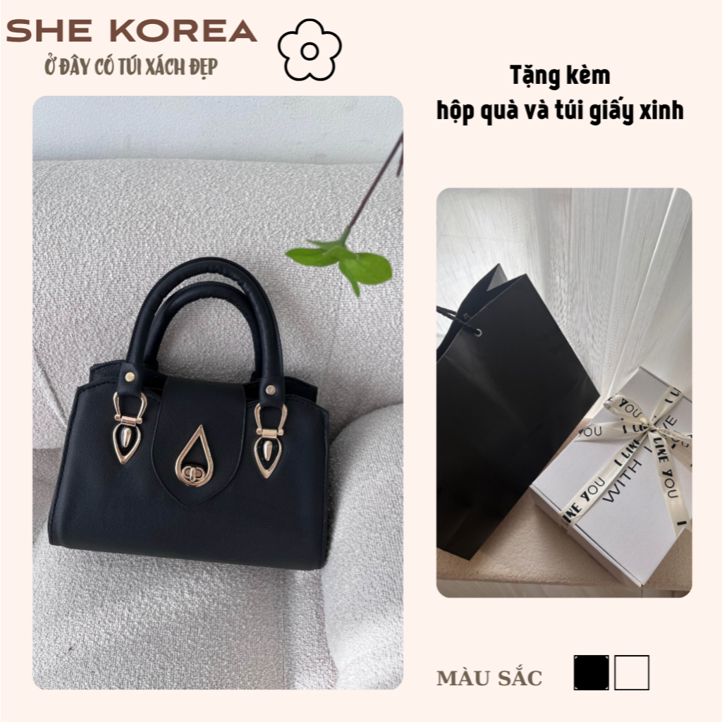 [TẶNG KÈM COMBO HỘP QUÀ] Túi xách nữ tặng mẹ, cô, dì trung niên đẹp giá rẻ SHE KOREA