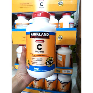  🍒 HSD 11 2027  Viên ngậm Bổ Sung Vitamin C Kirkland Signature Chewable Vitamin C Kirkland 500mg🍊🍋 