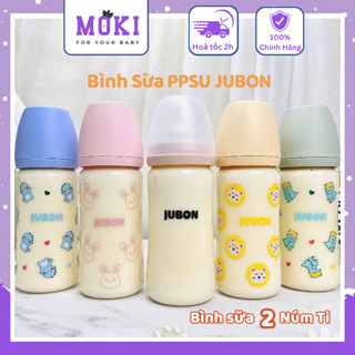 (Tặng Núm) Bình sữa cho bé sơ sinh Jubon PPSU cao cấp an toàn size 170ml 270ml Moki Store