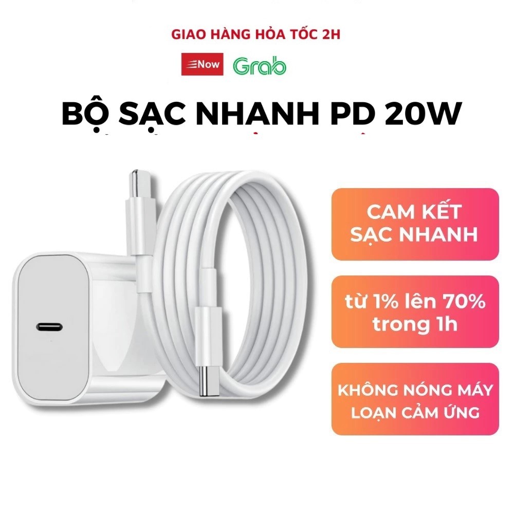 Bộ Sạc nhanh PD 20W Từ 6-14PRM Cao Cấp Không Nóng Máy ,An Toàn Ổn Định bảo hành 12 tháng