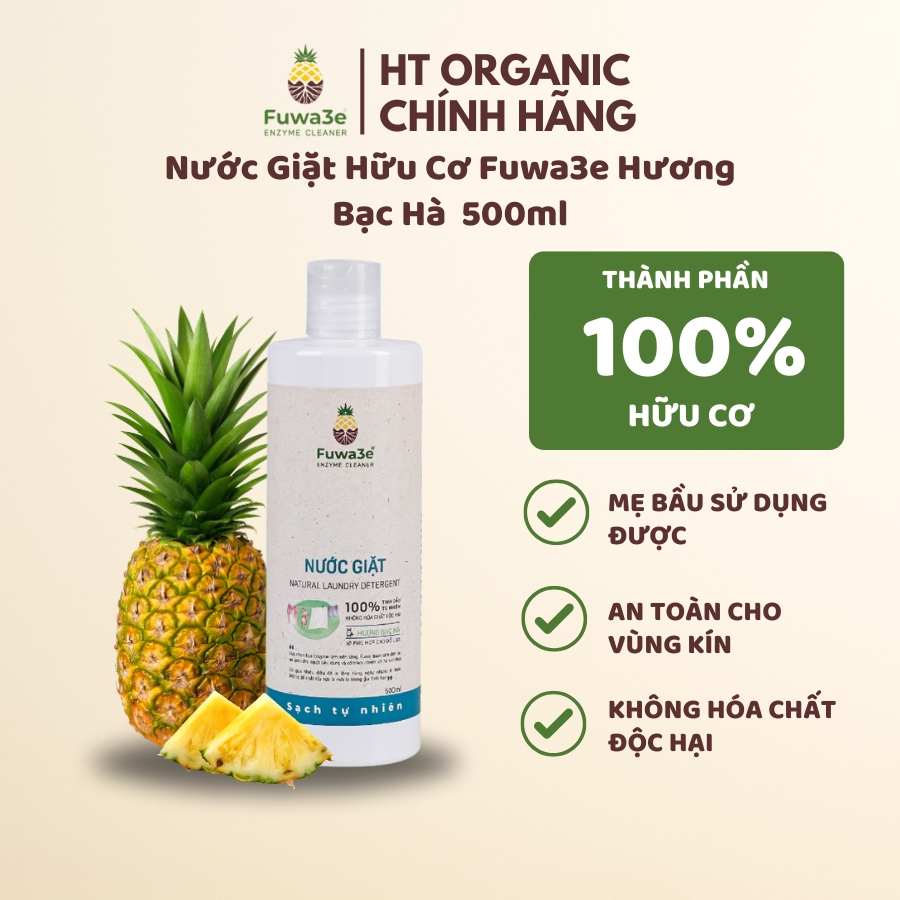 Nước Giặt Fuwa3e Hữu Cơ Organic Từ Chế Phẩm Enzyme Thiên Nhiên 100%  An Toàn Sức Khoẻ