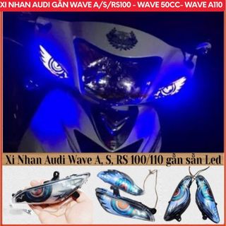 Xi Nhan Audi Mắt Cú Có Sẵn Led Gắn Honda Wave A/S/RS 100cc; Wave A 110cc; Wave 50cc Từ 2006 - 2025