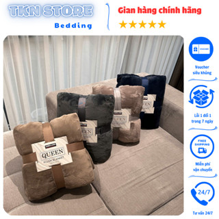 Chăn lông thỏ KIRKLAND loại 1 cao cấp nhập khẩu, Chăn nỉ mùa đông basic chất liệu lông thỏ mềm mại,không rụng lông