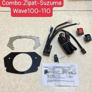 Pat gắn đèn bi cầu led cho xe Wave pha Zin , Zipat , suruma