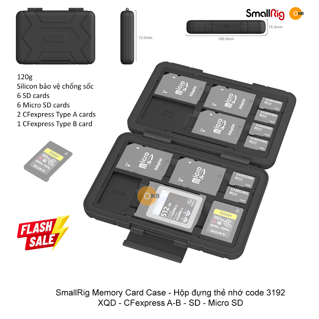 SmallRig Memory Card Case - Hộp đựng thẻ nhớ code 3192