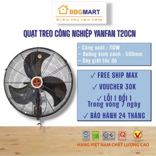 Quạt treo công nghiệp YANFAN T-20CN 110W BỀN BH 24 THÁNG - LIFAN T-20CN 130W BH 12 THÁNG - CÁNH 50CM