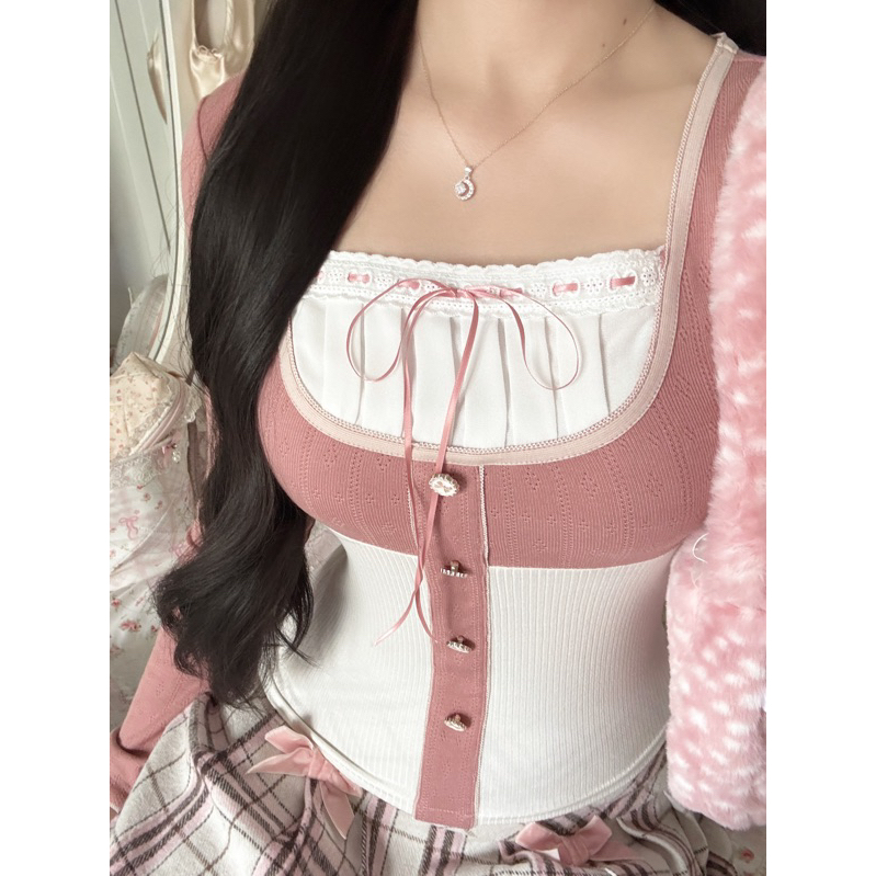 𐙚 ‧₊˚ ⋅ Áo Coquette Aphrodite  𐙚 ‧₊˚ ⋅