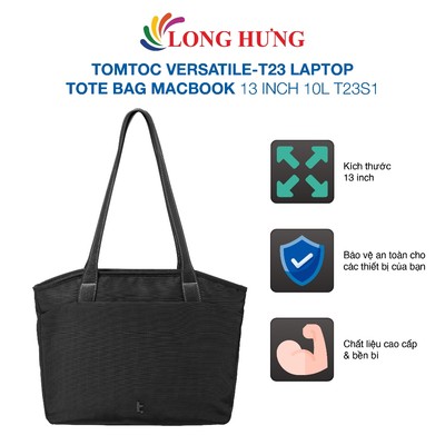 Túi xách Tomtoc Versatile-T23 Laptop Tote Bag MacBook 13 inch 10L T23S1 - Hàng chính hãng