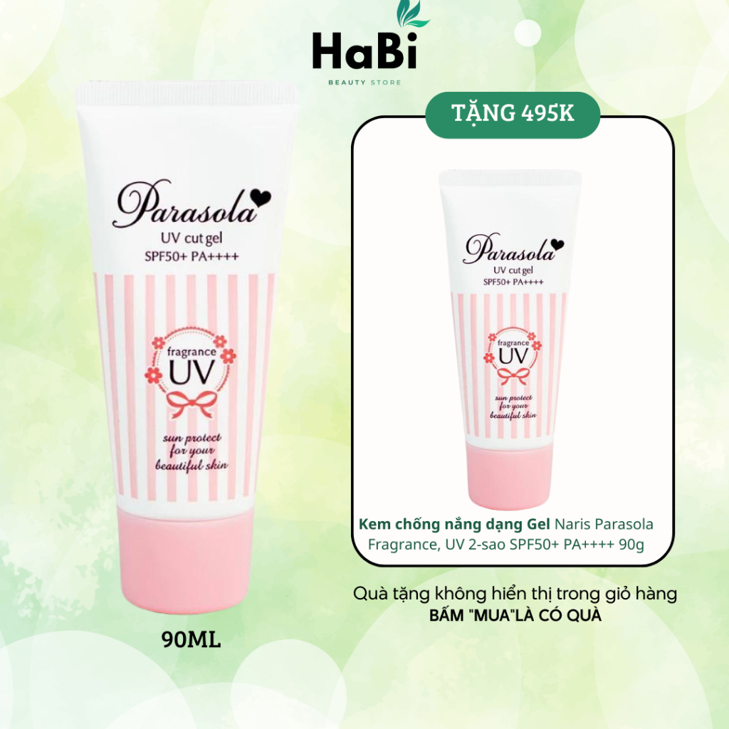 Kem Chống Nắng Cho Mặt Dưỡng Trắng Và Bảo Vệ Da Dạng Gel Naris Parasola Fragrance Uv Essence