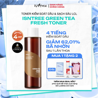 Nước hoa hồng Trà Xanh kiểm soát dầu và làm dịu cho da dầu mụn Isntree Green Tea Fresh Toner 200ml