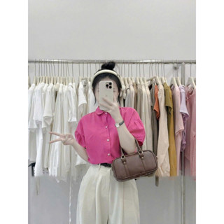 Áo Sơ Mi Nữ Cộc Tay Bồng Rớt Vai – Nữ Tính và Thanh Lịch.