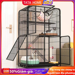 Chuồng Mèo Lớn 2/3/4 Tầng chuồng chó Nhà Mèo Lớn Trong Nhà Chuồng Chó Biệt Thự Mèo Nền Tảng Lớn Nhà Cho Mèo Mạnh mẽ