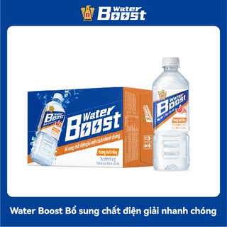  Thùng 24 Chai Nước Uống Điện Giải Water Boost Hương Bưởi Hồng  555ml chai  