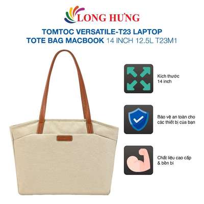 Túi xách Tomtoc Versatile-T23 Laptop Tote Bag MacBook 14 inch 12.5L T23M1 - Hàng chính hãng