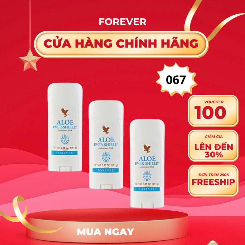 Sáp Khử Mùi Forever Aloe Ever-Shield #067FLP – Dịu Nhẹ, Không Gây Vết Ố, Khử Mùi Hiệu Quả. 92.1g