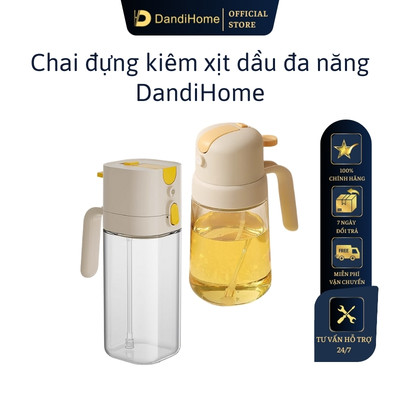 Chai đựng kiêm xịt dầu ăn 2 trong 1 đa năng DandiHome - Bảo hành 6 tháng