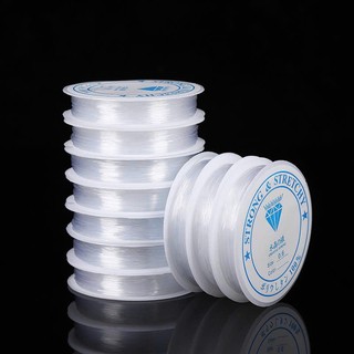 Cuộn dây cước thun trong co giãn, dây gân xỏ vòng hạt handmade (size 0.8 - 1.0mm)
