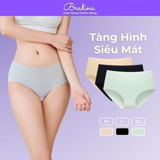 Combo 3 Quần lót nữ mặc áo dài Bradina Cool-Fit TÀNG HÌNH, siêu mỏng, siêu mát QLS6V2