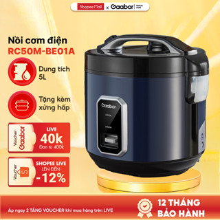 Nồi cơm điện Gaabor RC50M-BE01A dung tích 5L lòng nồi 2.2L 700W đa năng nấu cơm làm bánh kèm khay
