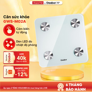 Cân sức khỏe điện tử thông minh Gaabor GWS-M02A phân tích chỉ số cơ thể có app đo cân nặng y tế