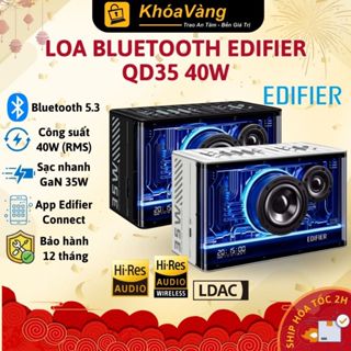 Loa Bluetooth V5.3 EDIFIER QD35 | Chip DSP | Công suất 42W | Sạc nhanh GaN | Hàng chính hãng - Bảo Hành 12T