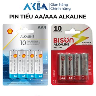 Pin AA và pin AAA hiệu Shell Alkaline / Bison - Pin Kiềm chuyên dụng cho Khoá vân tay, Khoá cổng, Thời gian dùng lâu