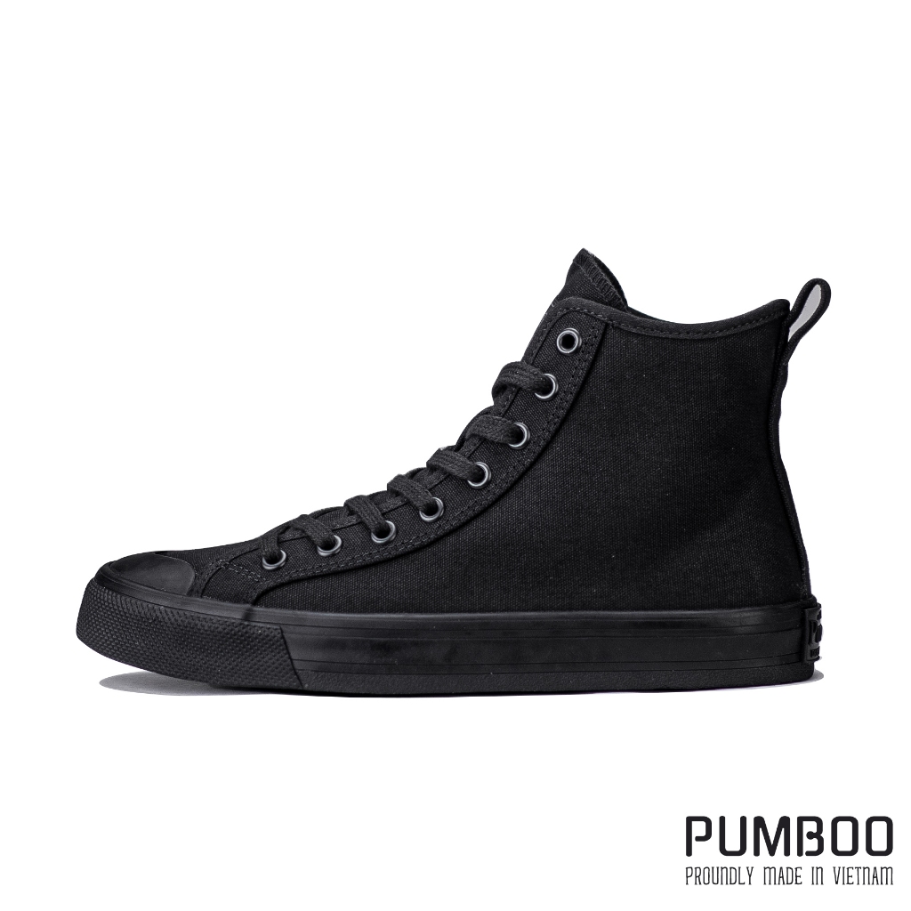 Giày PP Sneaker Màu Full Đen Cổ Cao Nam
