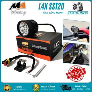 L4X SST20, Đèn Trợ Sáng L4X Ma Racing Chip SST20 Kính Tím Siêu Sáng Chống Nước Chính Hãng - BH 1 Năm