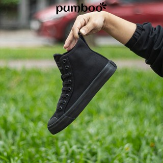 Giày PP Sneaker Màu Full Đen Cổ Cao Nam