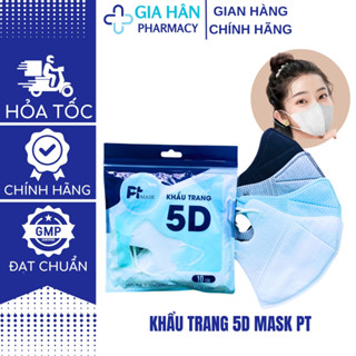 Khẩu trang 5D Mask PT mask Phương Tuyến 3 lớp kháng khuẩn hàng chính hãng công ty thùng 100 cái