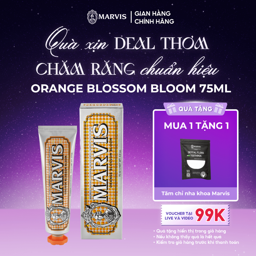 Kem Đánh Răng MARVIS Orange Blossom 75ML