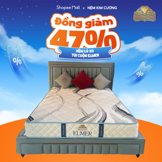 NỆM KIM CƯƠNG - Nệm Lò Xo Túi Cuộn ELMER tiêu chuẩn khách sạn 5 sao, Kháng Khuẩn, Êm ái, Ngủ Ngon, Nâng Đỡ Cơ Thể
