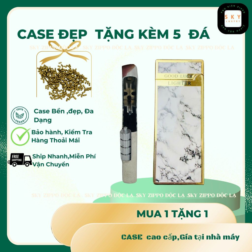 Case Dupont độc lạ, Slim trắng ngọc ,tặng 5 đá zippo (DPSLIMTRANG)) Không Bao Gồm Nhiên Liệu
