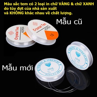 Cuộn dây cước thun trong co giãn, dây gân xỏ vòng hạt handmade (size 0.8 - 1.0mm)