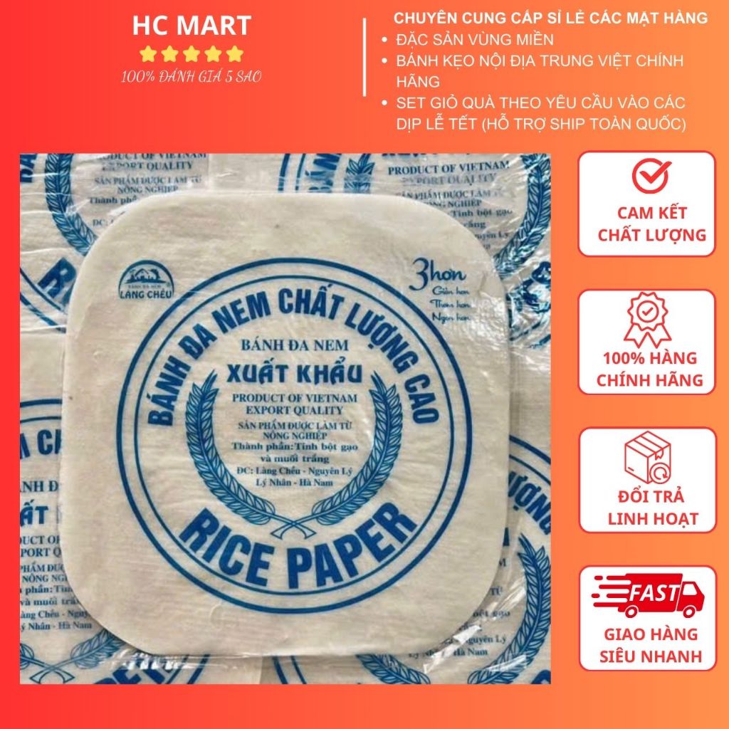 [Combo 10 Tập] Bánh Đa Nem Làng Chiều Hà Nam (16 Chiếc)