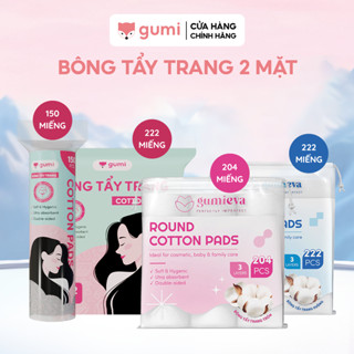 Bông tẩy trang 222 miếng Gumi chất liệu Cotton
