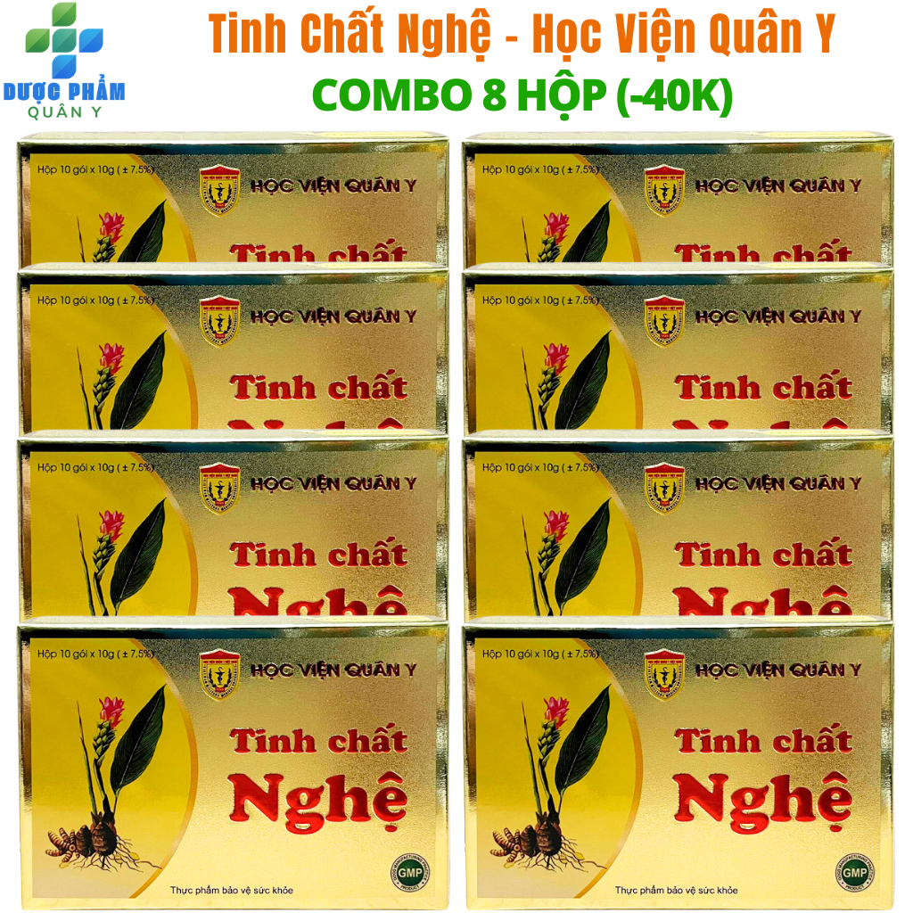 8 Hộp Tinh Chất Nghệ Học Viện Quân Y Giúp Giảm Đau Viêm Loét Dạ Dày Tá Tràng, Ợ Chua, Giúp Đẹp Da