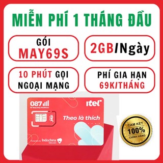[ MIỄN PHÍ 1 THÁNG ] Sim 4G Itelecom Tặng 1 Tỷ GB Data Vào Mạng Nghe Gọi Tẹt Ga Giá Cực rẻ - MAY35 MAY69 MAY89 MAy79
