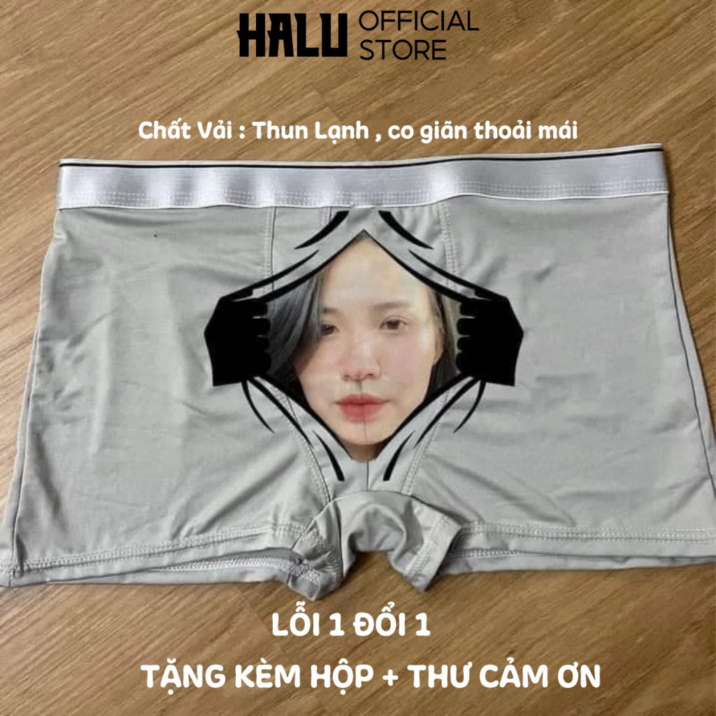 Quần Sịp in hình thiết kế theo yêu cầu ,sịp đùi nam in hình người yêu ,thun…