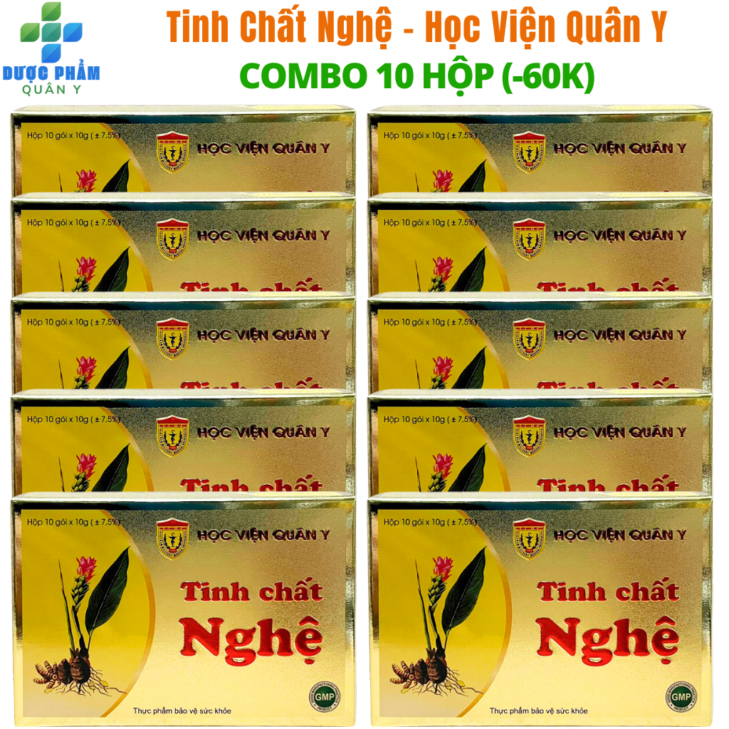10 Hộp Tinh Chất Nghệ Học Viện Quân Y Giúp Giảm Đau Viêm Loét Dạ Dày Tá Tràng, Ợ Chua, Giúp Đẹp Da