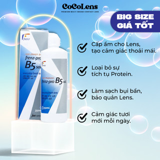  Nước Ngâm Làm Sạch Kính Áp Tròng Hàn Quốc Frenz Pro B5 Sol Everyday Fresh Lens 350ml 