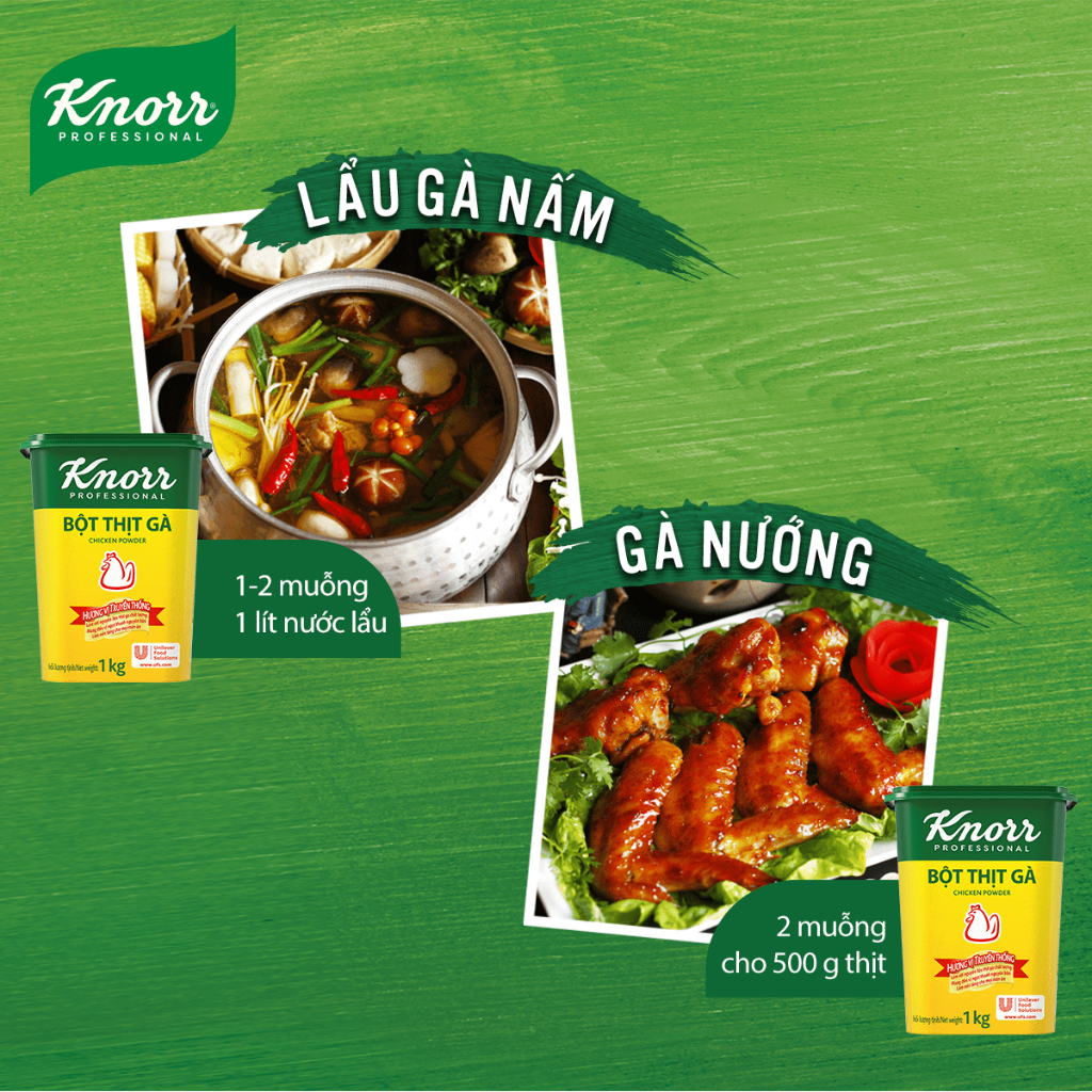 Bột Thịt Gà Knorr Professional 1kg - Chuyên Dùng Cho Nấu Ăn