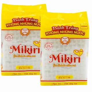 Bánh Tráng Vuông Lớn Mikiri 70 Lá - Siêu Mỏng Không Nhúng Nước - Gỏi Cuốn, Bánh Tráng Trộn Siêu Ngon