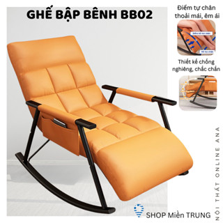 [TẶNG ĐỆM GỐI] Ghế bập bênh thư giãn ANA BB02 dài 1m4 điều chỉnh 5 cấp độ nằm đọc sách nghỉ ngơi decor phòng, ban công