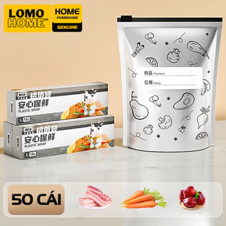  Combo 50 Túi zip bạc bảo quản thực phẩm BEXA giữ đồ tươi sống tốt hơn có khoá tiện lợi có thể tái sử dụng 