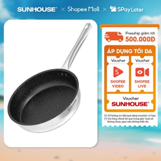 Chảo Inox Impact SUNHOUSE ECO IN20-24-26M5 - Đáy từ công nghệ mới Impact Bonding - Dùng được trên mọi loại bếp